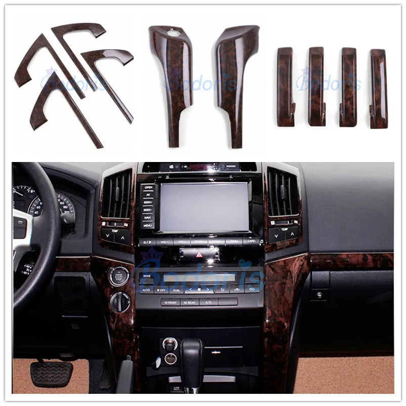 Для Toyota Land Cruiser 200 2008- интерьерная оригинальная деревянная Цветная декоративная формовочная накладка, панель, автомобильный Стайлинг, аксессуары