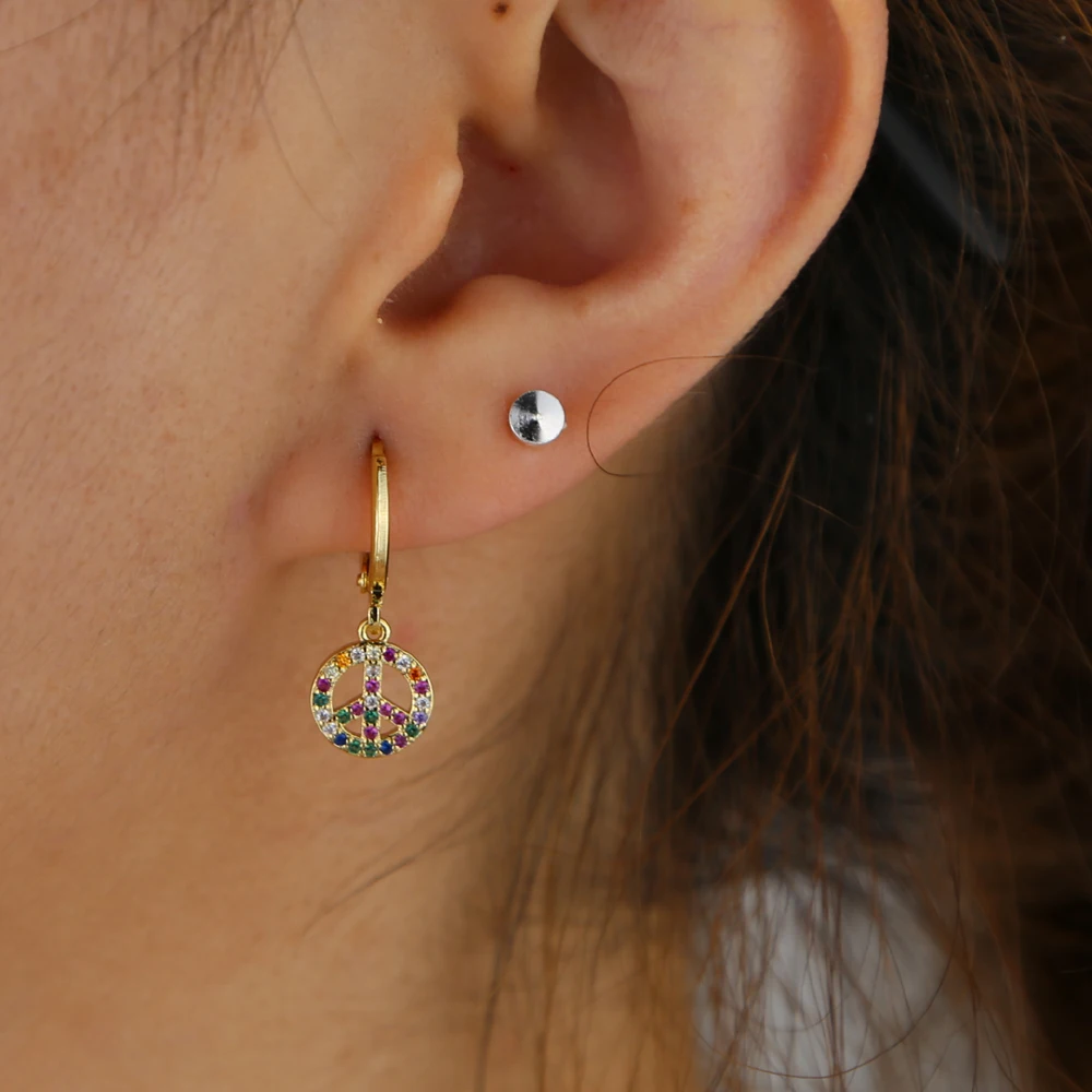 Золото Доступны все цвета радуги cz Ювелирные изделия Геометрическая подвеска