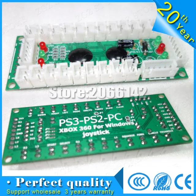 PS2/PS3/PC/XBOX360 Аркада pcb джойстик USB аркадный энкодера борад к ПК Джойстик Sanwa для