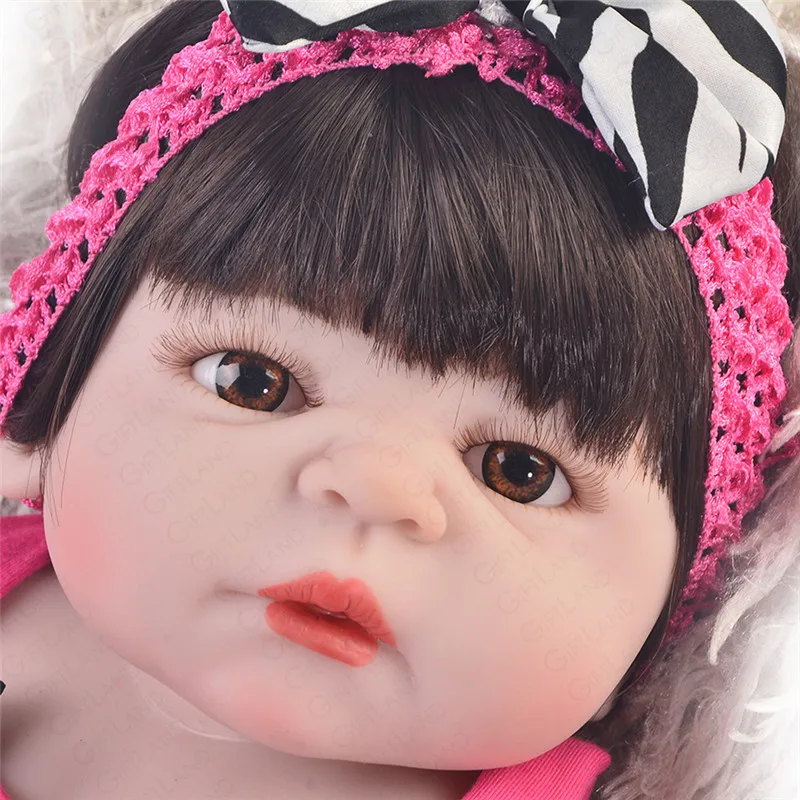 Reborn Baby Doll полный Силиконовый Кукла новорожденного ребенка девочка игрушка