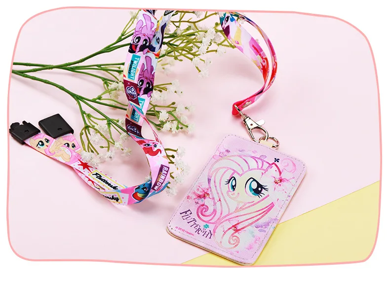 My Little Pony Детский милый еды автобус карты посылка студенческий хранения двойная защита наборы карт строп+ ремешок+ висит