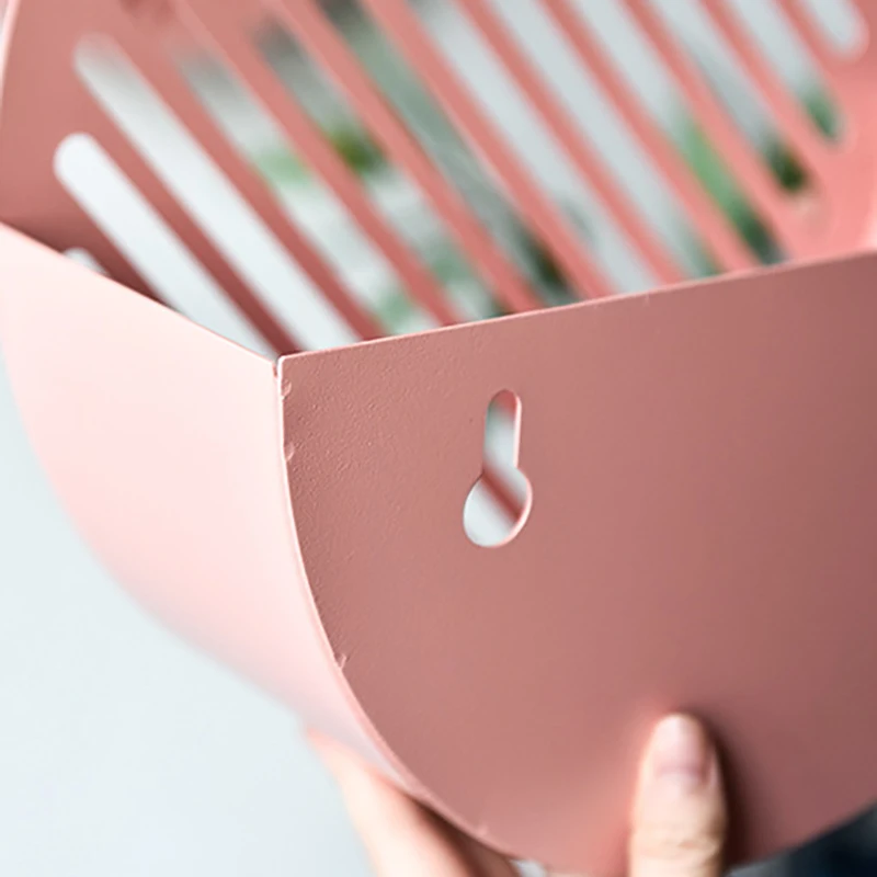 Скандинавская круглая настенная железная стойка для хранения домашнего декора