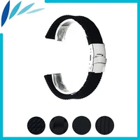 silicone rubber watch band 22mm for lg g watch w100 w110 urbane w150 stainless steel clasp strap wrist loop belt bracelet