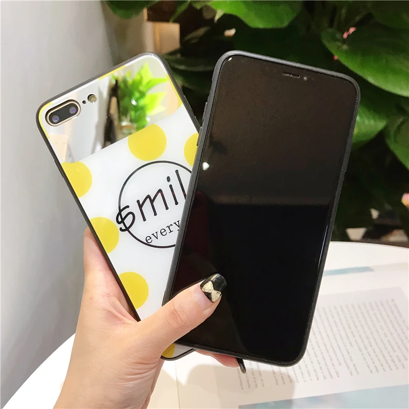 Чехол из закаленного стекла для Apple iPhone 6 6s 7 8 Plus зеркальный чехол макияжа