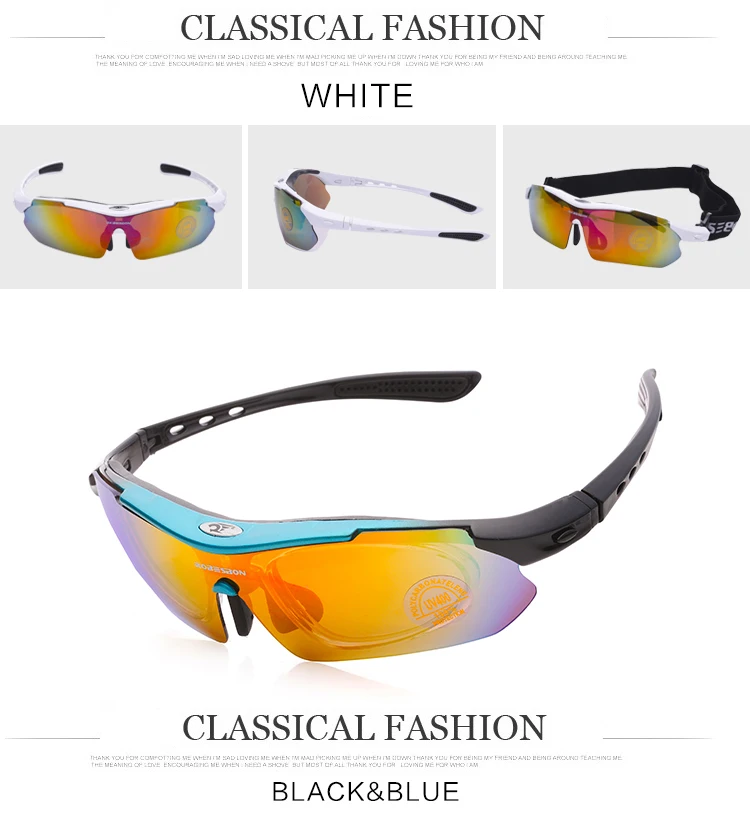 ROBESBON Polarized Fun Sports Cycle Sunglasses Ciclismo 5 Lenses Eyewear Professional Cycling Eeyewear Bicycle Bike Glasses | Спорт и
