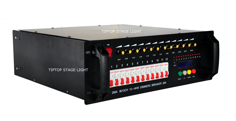 8012CH DMX 12CH X 4KW цифровые диммеры система управления освещением 1602 ЖК-дисплей 12 петля воздушного охлаждения AC100V-220V