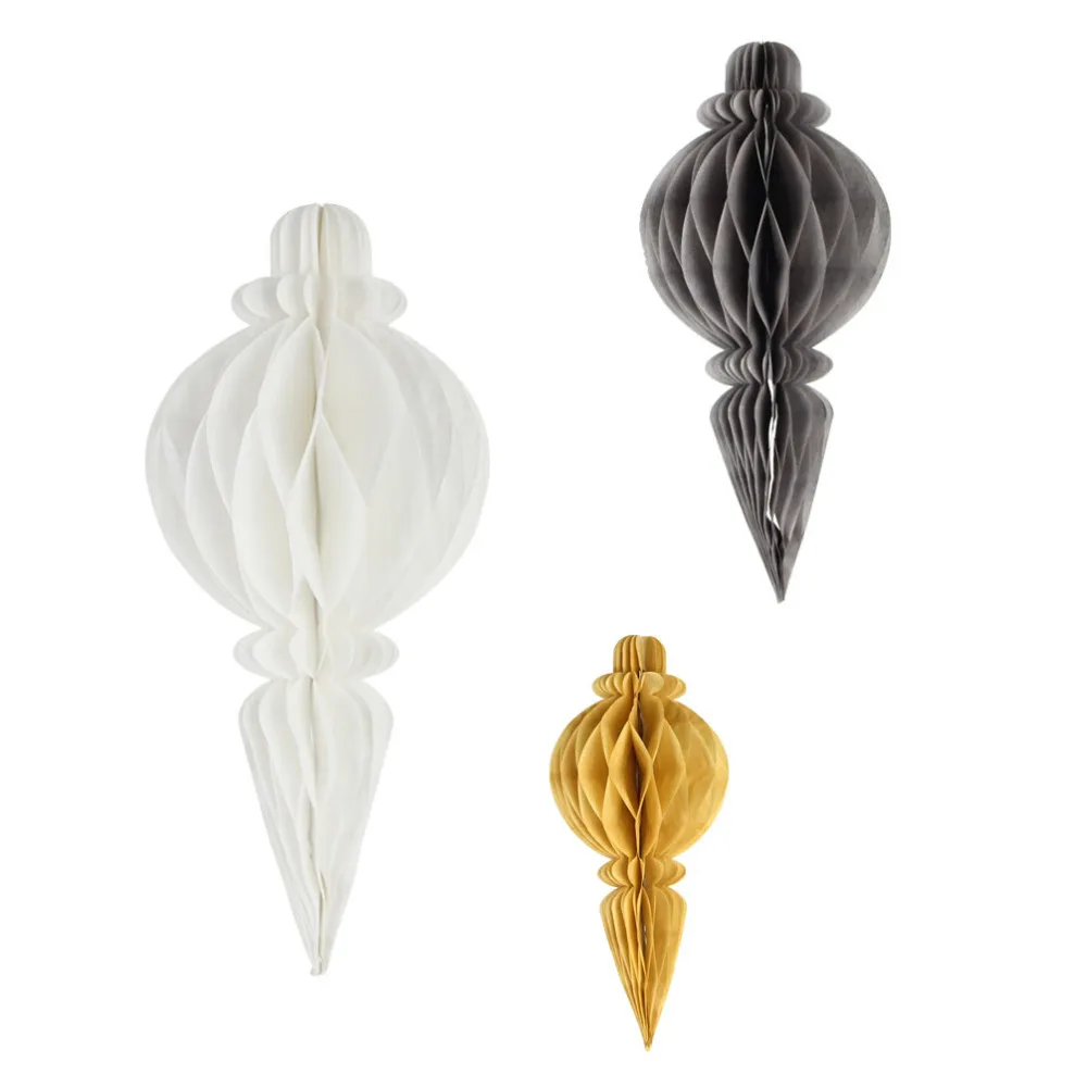 Набор из 3 смешивать Размеры ткани Бумага вафельная безделушка висячие украшения