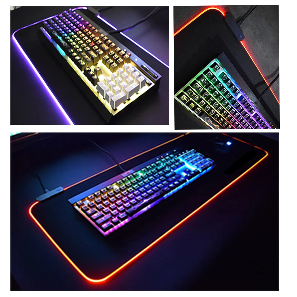 Мышь Pad памяти RGB светодиодный светильник вишня розовый красочные usb-хаб