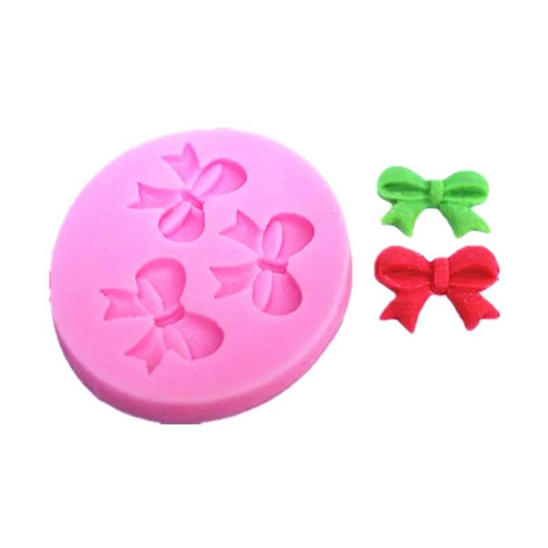 Силиконовая форма для торта с бантами цветок 3D Фондант формочка инструмент