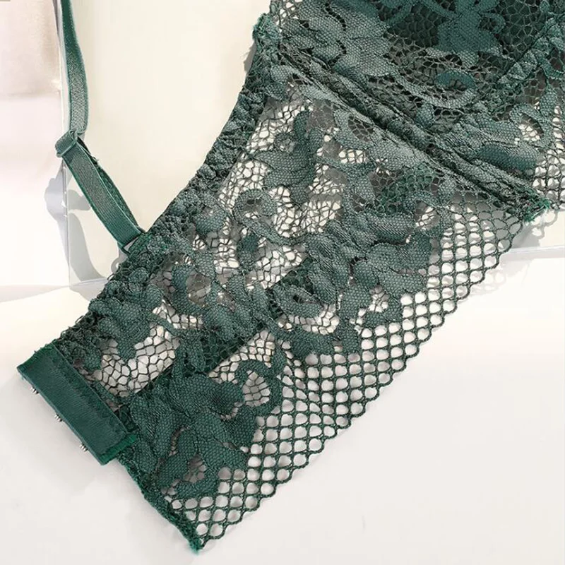 Комплект кружевного бюстгальтера пуш ап с цветочным рисунком женское нижнее