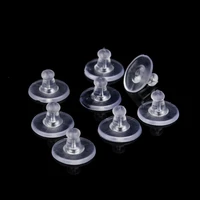 100pcslot rubber silicone earrings back ear plugging blocked earrings jewelry accessories plastic earring back stoppers for diy