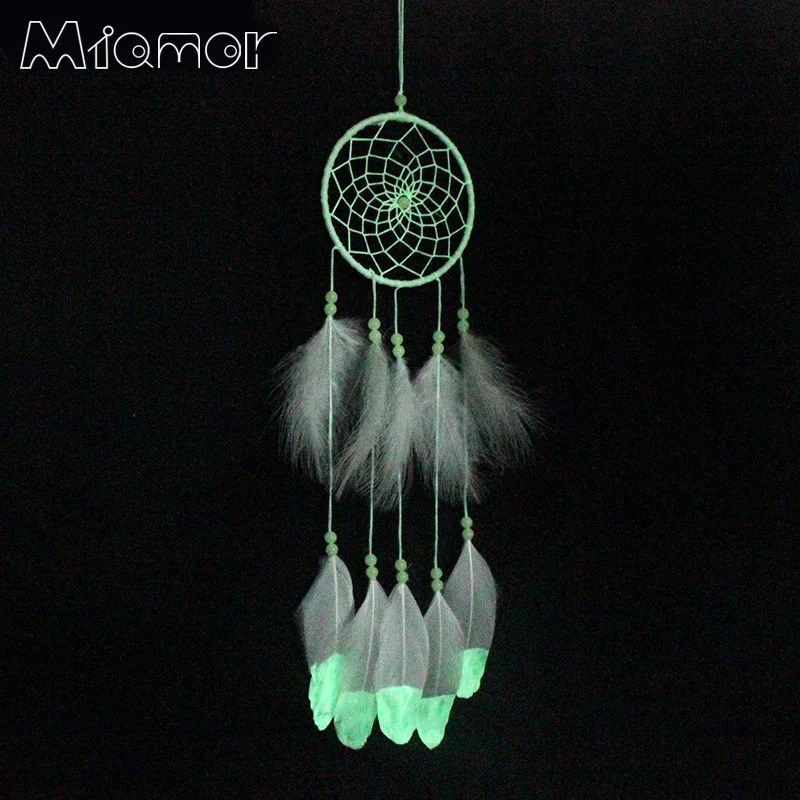MIAMOR индийский флуоресцентный Ловец снов Noctilucous Wind Chimes& Home настенный подвесной кулон орнамент Ловец снов подарок Amor079