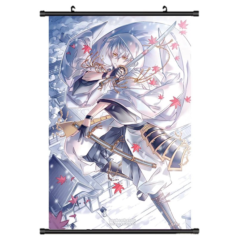 Японское аниме Touken Ranbu онлайн Mikazuki Munechika& kogitsunemaru домашний Декор настенный свиток плакат декоративная картина