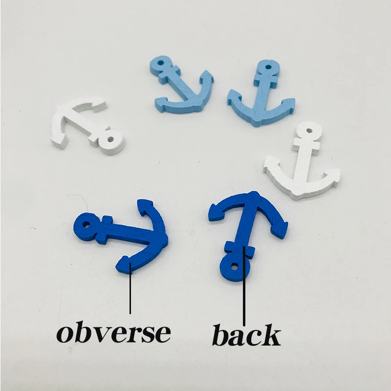 10 шт. смешанные якорь деревянные пуговицы для Одежда ручной работы шитье