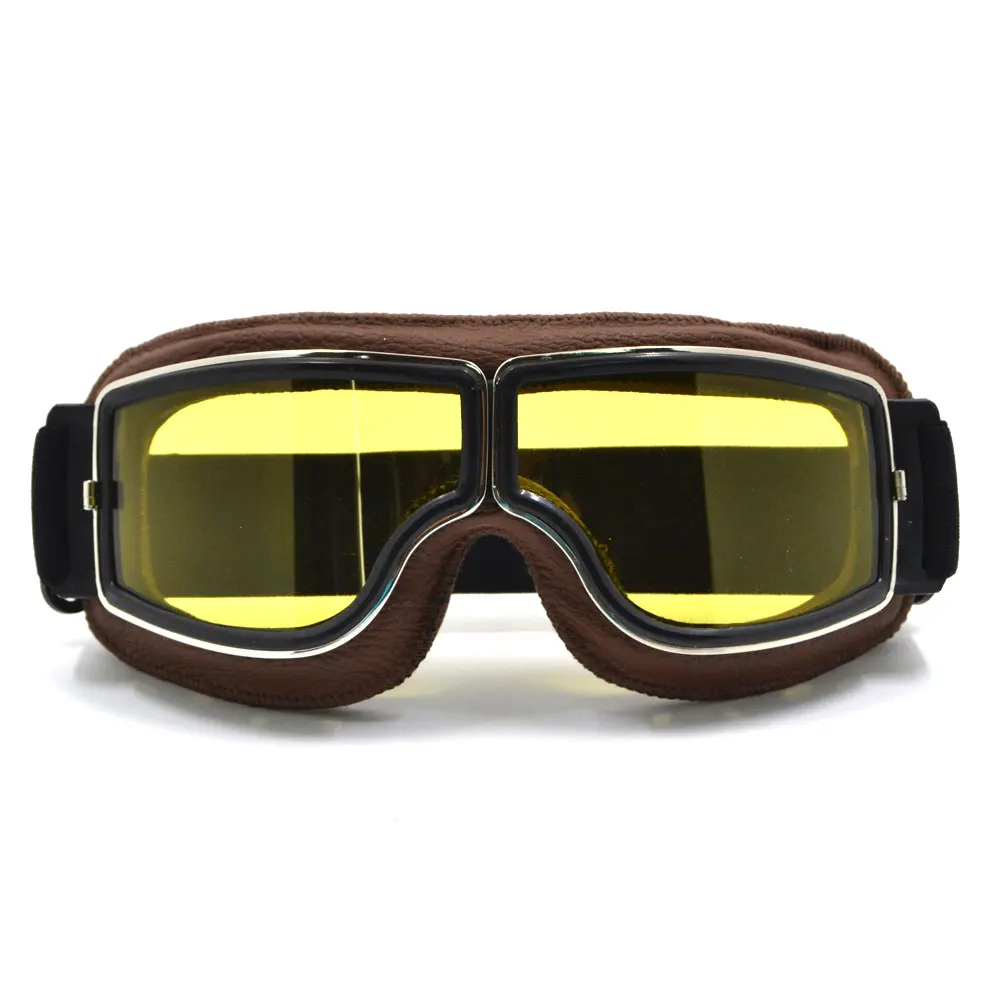 BN frame yellow lens Bj moto rcycle очки ATV MTB ветрозащитные moto очки moto cross Спортивные Гонки внедорожные MX шлемы с очками - Цвет: BN frame yellow lens