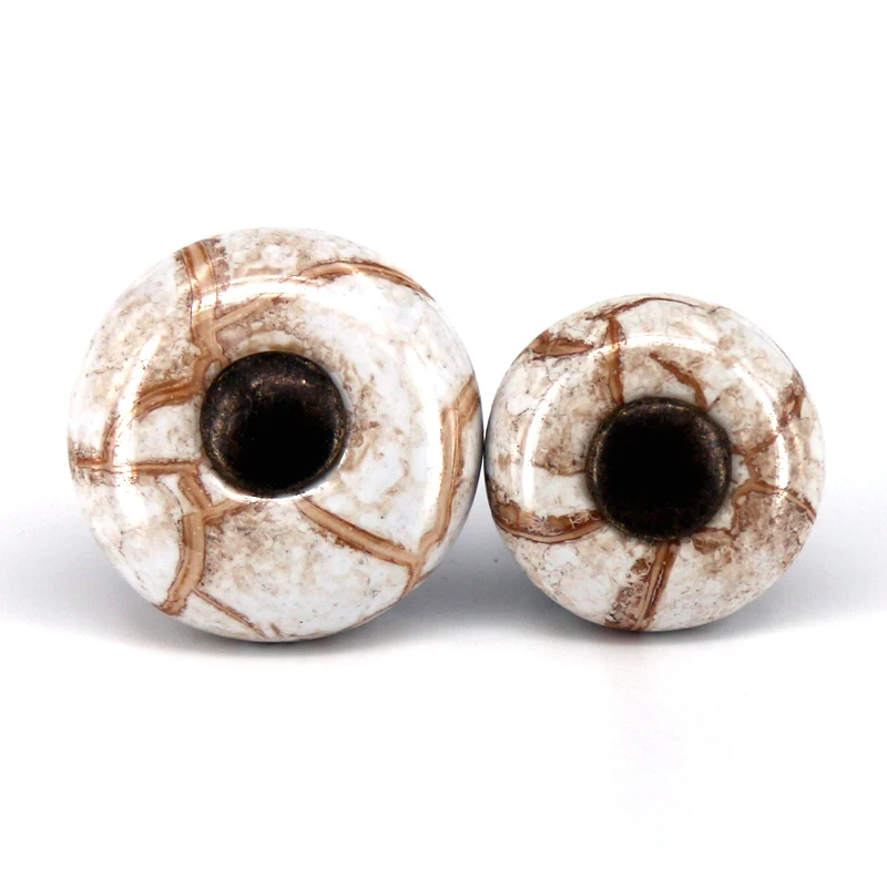 

1x Marble Lines Ceramic Cabinet Knobs Drawer Wardrobe Door Handles Antique Bronze Base Furniture Hardware