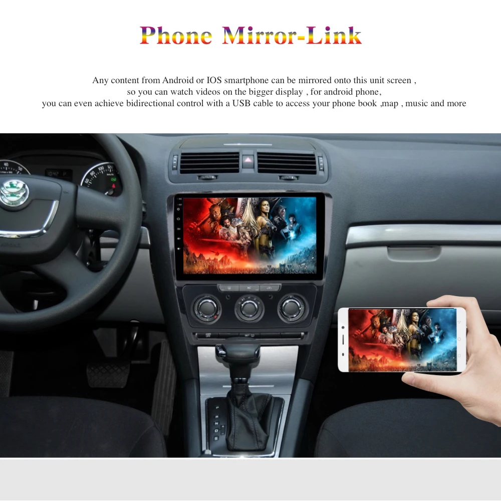 Android 9,0 автомобильный радиоприемник 2 Din gps Navi для Skoda Octavia 2 A5 2008 2009 2010 2012 2013 PX6 DSP ips HDMI 4 Гб+ 64 Гб RDS wifi USB карта