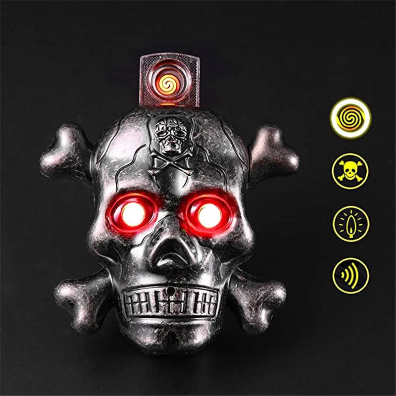 Творческий Череп зажигалка USB звук ветрозащитный Electoric легче зарядки
