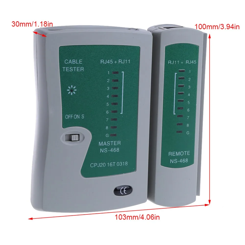 Профессиональный сетевой кабель для тестирования RJ45 RJ11 RJ12 CAT5 UTP LAN Кабельный тестер сети инструмент