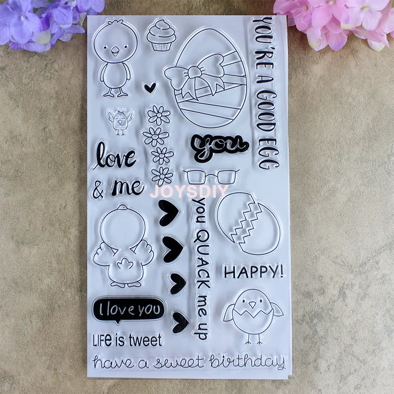 YOU ARE A GOOD EGG LOVE ME Scrapbook DIY photo cards account rubber stamp clear transparent Handmade card | Канцтовары для офиса и