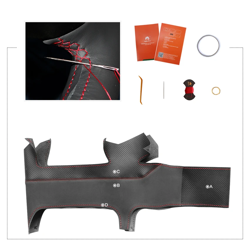 Чехол на руль MEWANT из натуральной кожи для Honda S2000 2000-2008 Civic Si 2002 2003 2004 Acura RSX Type-S 2005 |