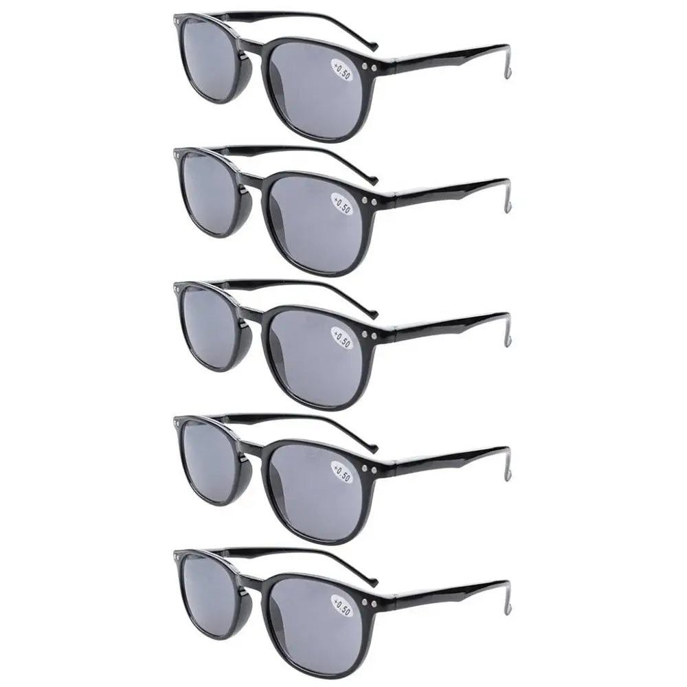 R065 Eyekepper 5-Pack весной петли 80-х Очки для чтения для женщин включает в себя Защита от солнца читателей+ 0.50-+ 4.00 - Цвет оправы: 5 pcs Grey Lens