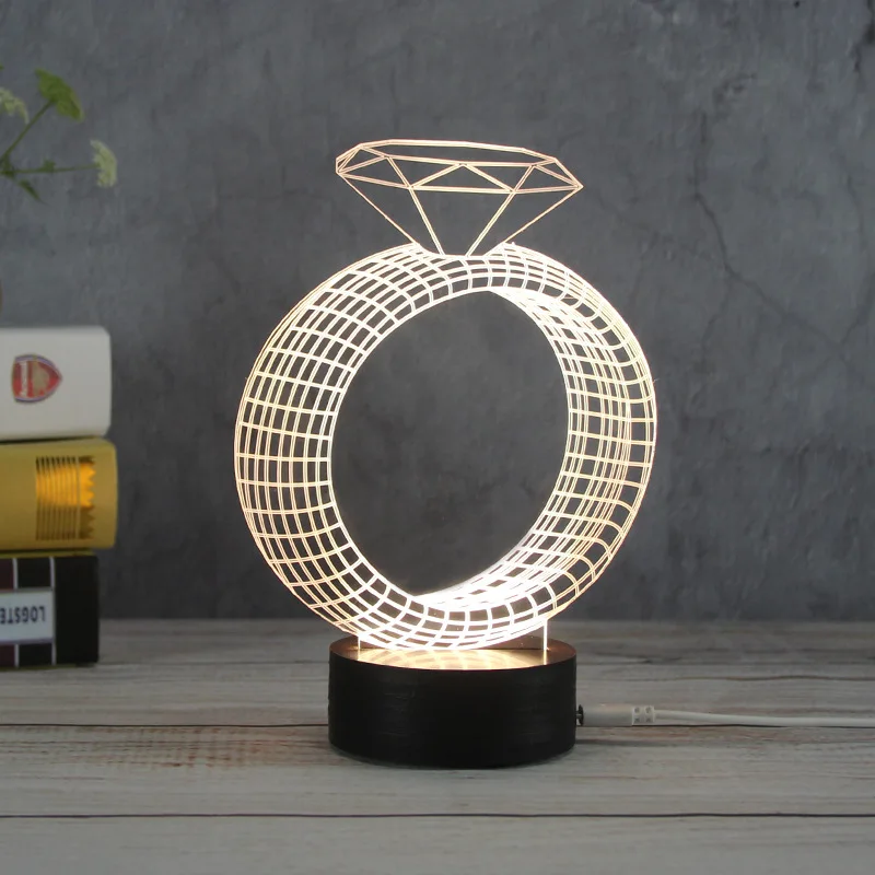 Высококачественное креативное 3D настольная лампа детская комната ночной гибкий