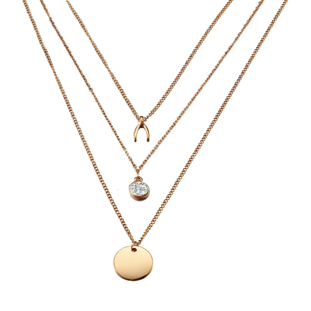 Богемные длинные многослойные ожерелья для женщин девушек золотистого