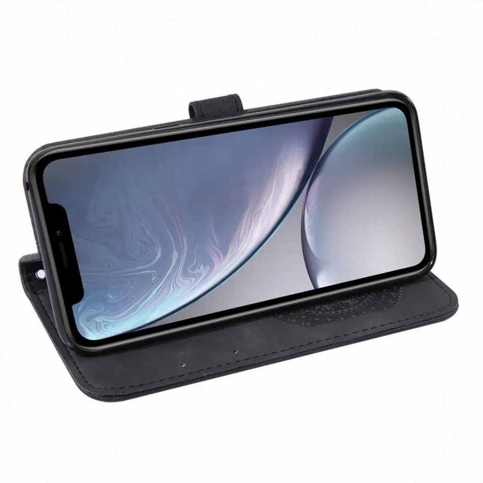 Высококачественный флип-чехол для телефона apple iPhone Xr XS X 11 Pro Max 6S 7 8 Plus, слот для карт, чехол, однотонный кошелек E22F