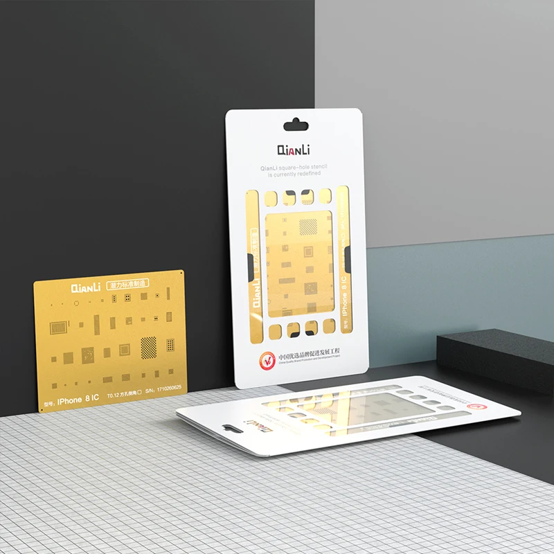 QIANLI Золотая 2D стальная сетка для IPHONE 5 5S 6P 7 7P 8 PLUS NAND IC CPU ремонт Оловянная посадка
