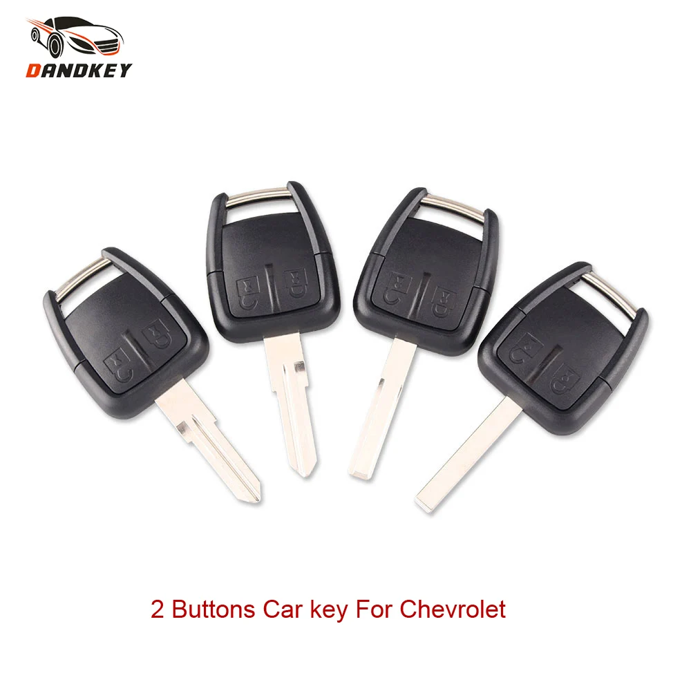 DANDKEY Замена 2 кнопки чехол для ключа Chevrolet брелок с держателем батареи YM 28/HU46/HU43/HU100