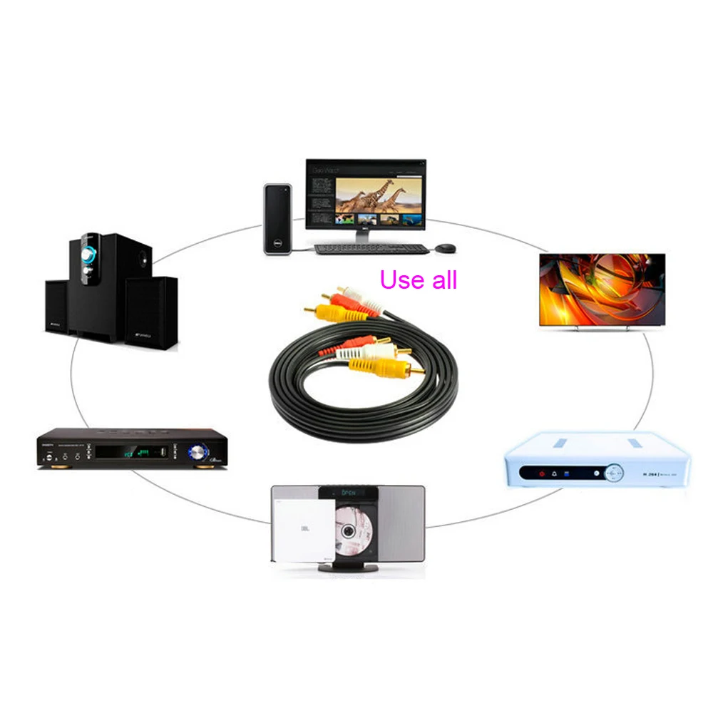 3 м 10 шт. аудиокабель с разъемом 3RCA на lotus | Электроника