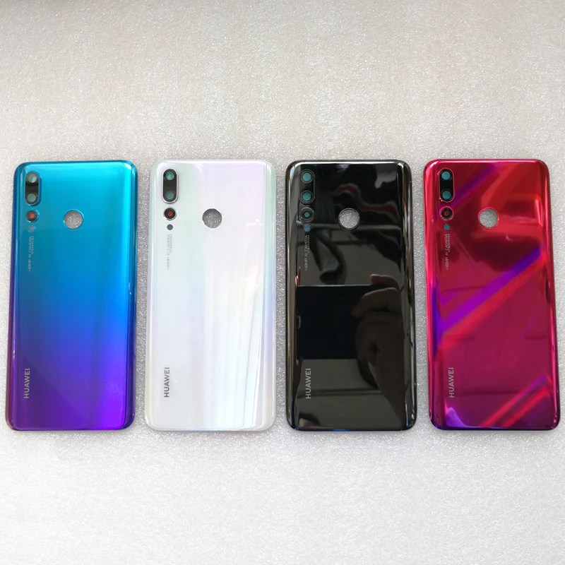 Новинка, задняя крышка из закаленного стекла для huawei Nova 4 VCE-AL00, запасные части, крышка для батареи, корпус+ рамка для камеры+ крышка для вспышки