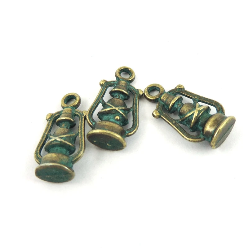 Винтажные 20 шт./упак. античная бронза масляных ламп подвеска в форме цинковый