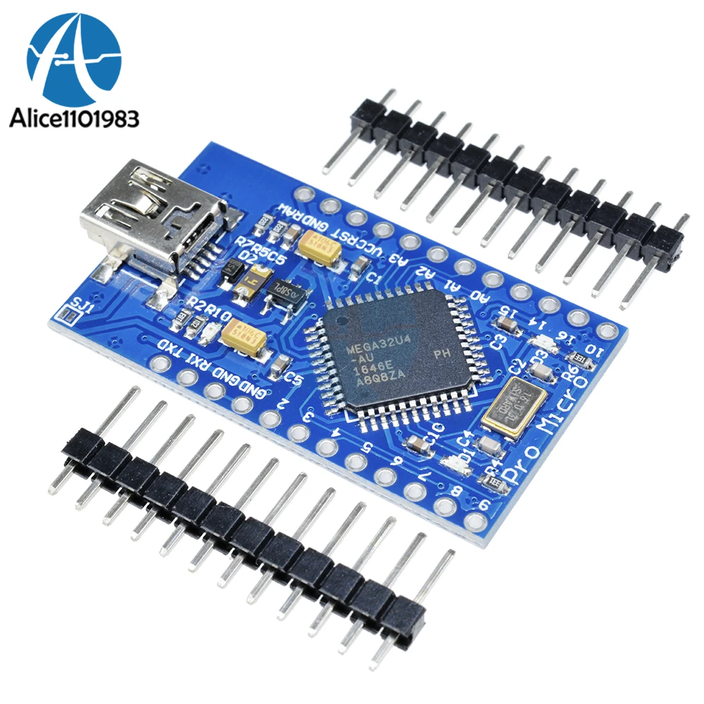Pro Micro плата для Arduino 5 В 16 МГц сменный Модуль ATmega328 Mini USB регулятор напряжения