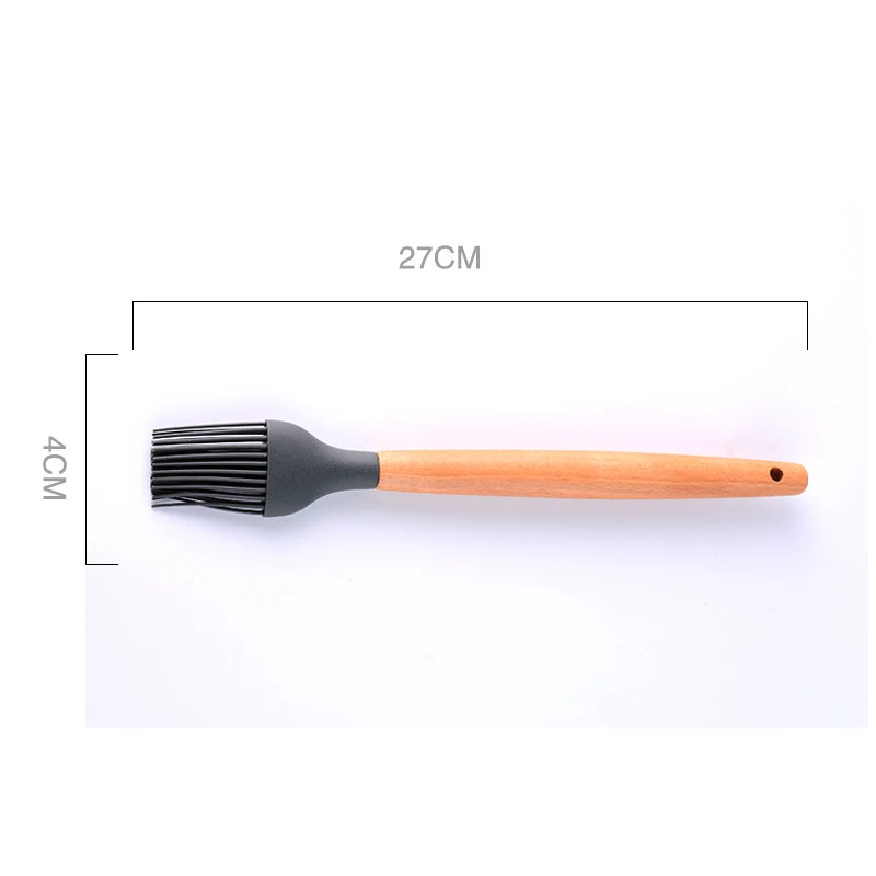 Silicone spoon2 9 высококачественных кухонных инструментов, деревянная ручка, силикон, термостойкий набор, Премиум специальная кухонная посуда, кухонные инструменты - Цвет: Silicone spoon2