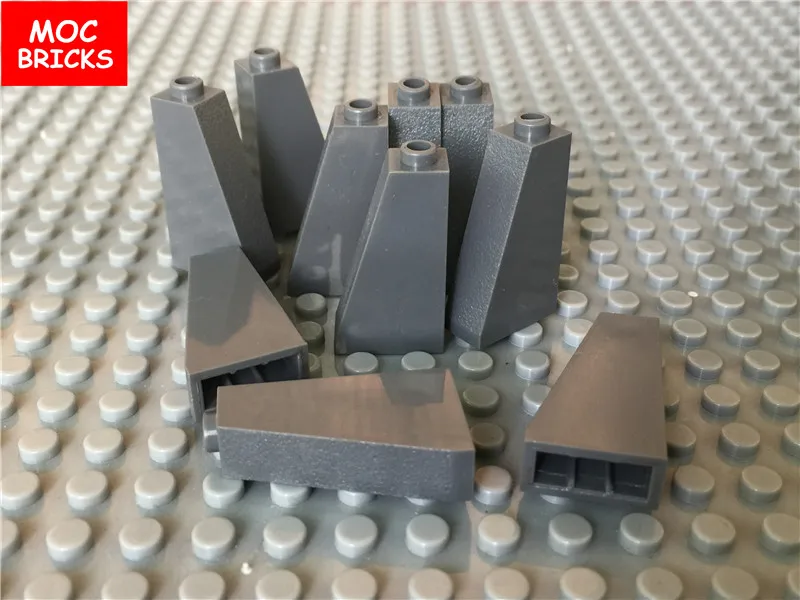 50 шт./лот MOC кирпичи Сделай Сам темно-серый Наклонный кирпич 1x2X3 подходит с 4460