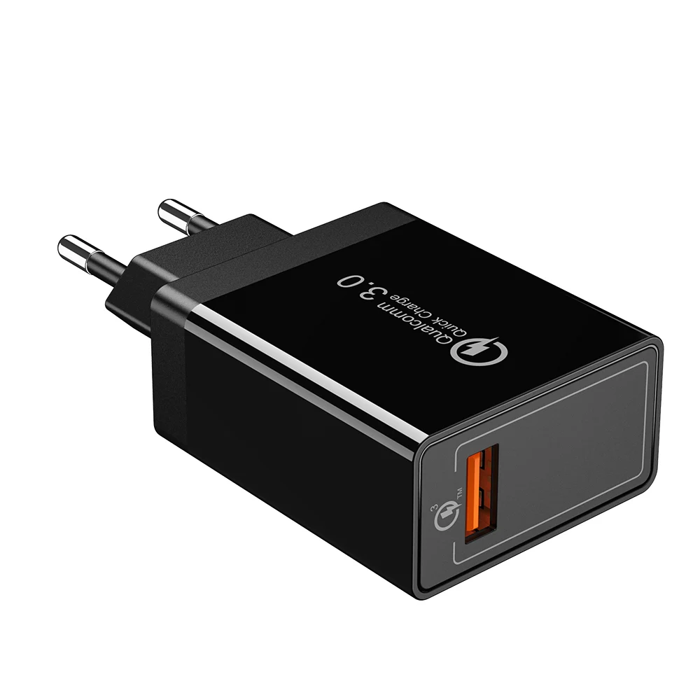 Black 1 USB raxfly зарядное устройство для телефона для iPhone Quick Charge 3,0 для samsung Note 9 8 18 Вт настенное дорожное быстрое зарядное устройство для телефона huawei P20 Pro - Тип штекера: Black 1