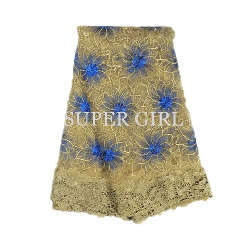 Новое поступление африканских кружевных тканей высокого качества зеленый шнур