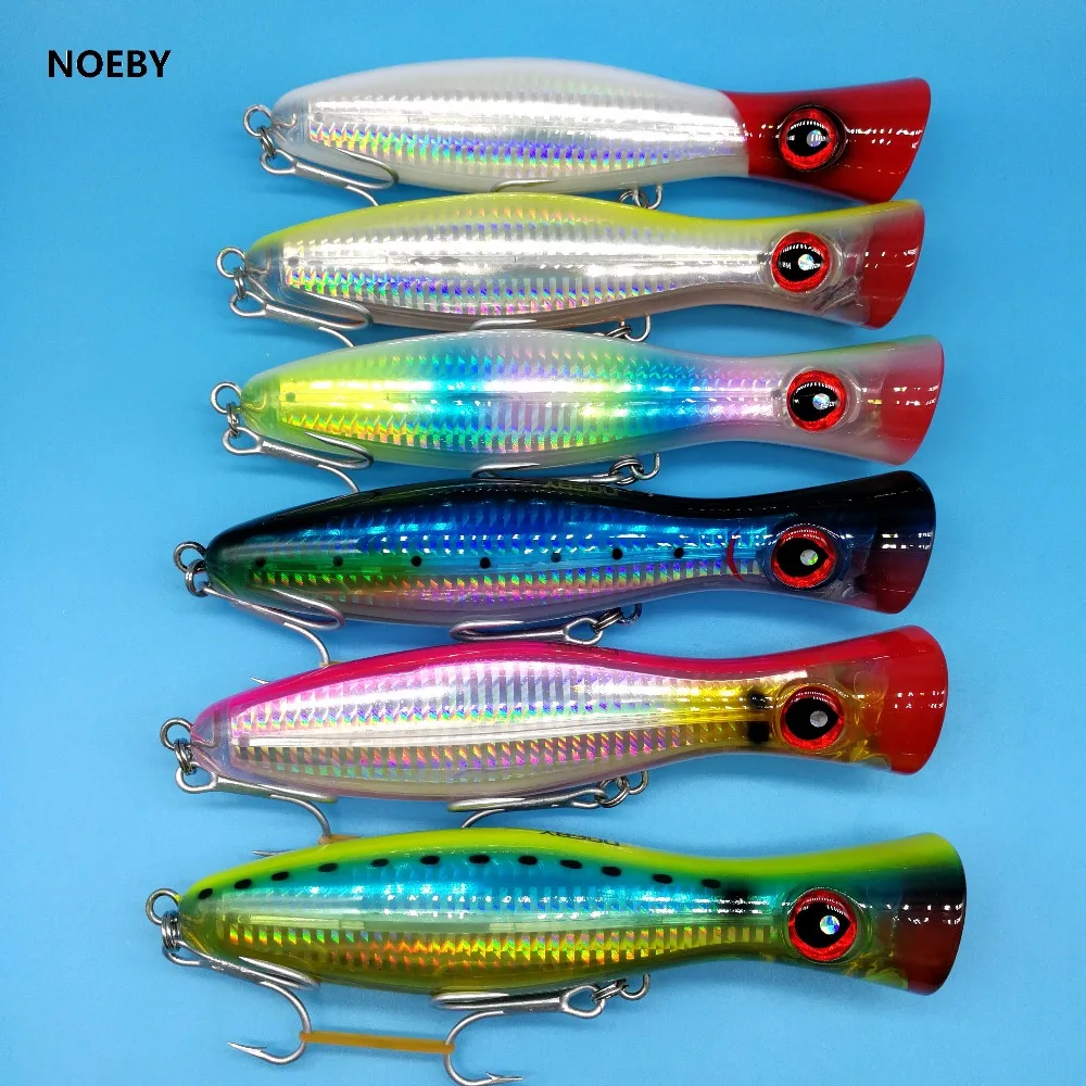 Noeby 1 шт. Topwater big Poppers 43 г/81 г/154 г 6 цветов глубокие морские рыболовные приманки верхняя вода тунец твердая приманка тройные Крючки