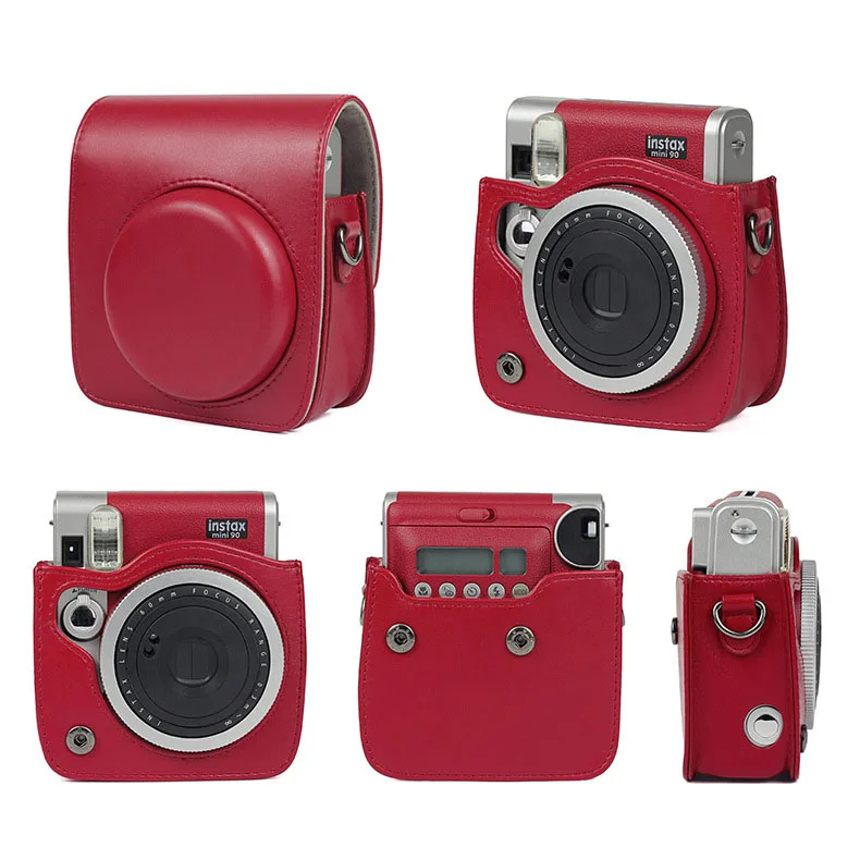 FUJIFILM Instax Mini 90 Neo Классический чехол для камеры сумка из ПУ кожи на ремне