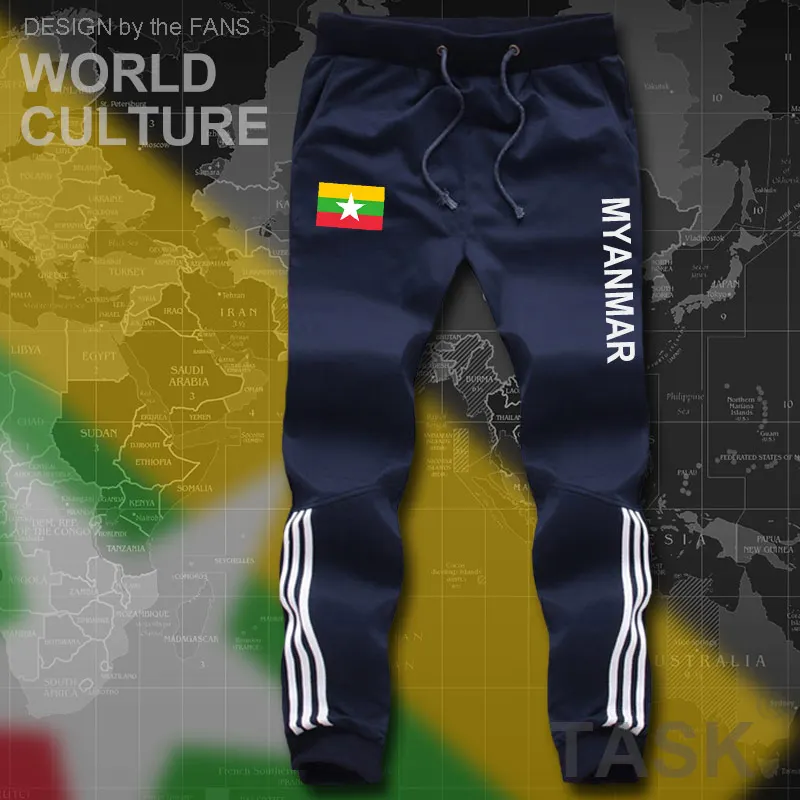 Мужские пляжные шорты из бирманской Бирмы мужские для тренировок с флагом на