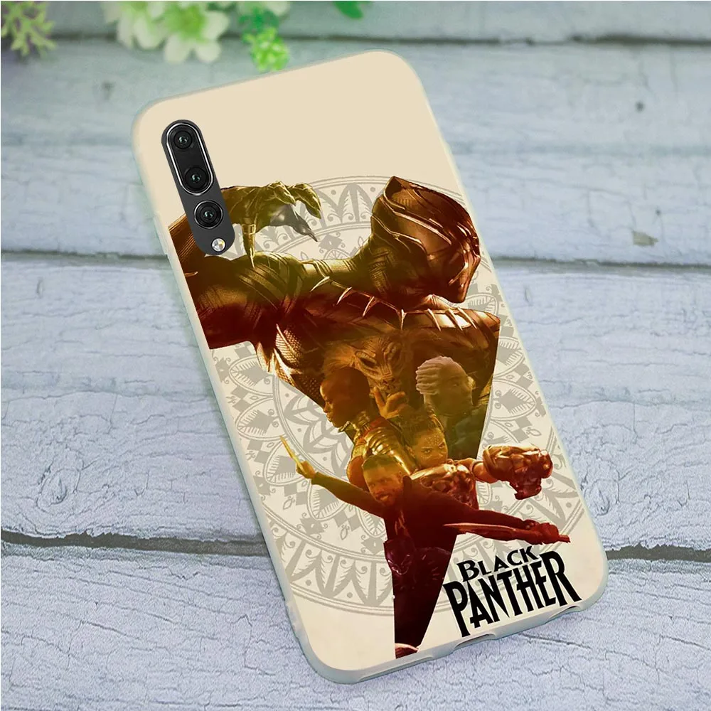Мягкий чехол для телефона из ТПУ с черной пантерой Huawei Honor 6A 10 8 9 Lite 7A Pro 7X 7C Y6 Prime Nova 3