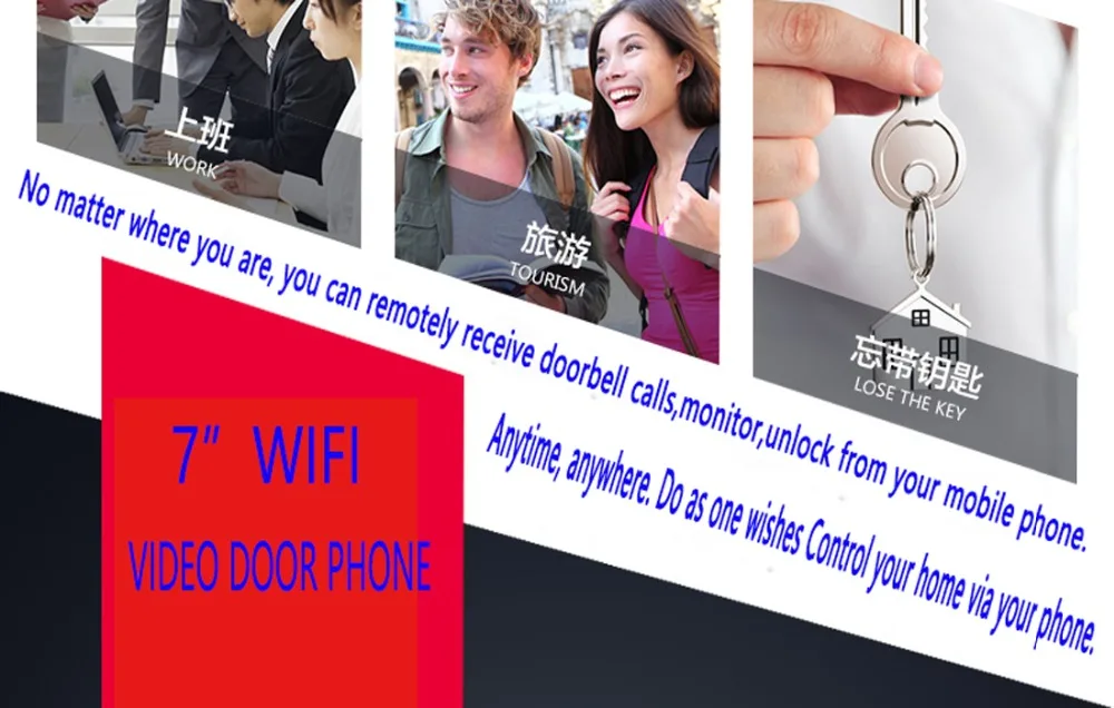Видеодомофон 7 дюймов Wifi беспроводной видеодомофон дверной звонок Домофон RFID система доступа камера приложение управление+ дверной замок