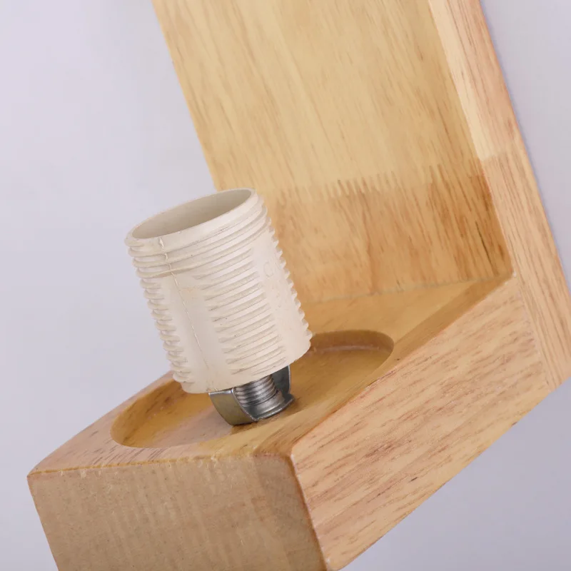 Деревянная настенная лампа в современном скандинавском стиле E26 E27 Настенные