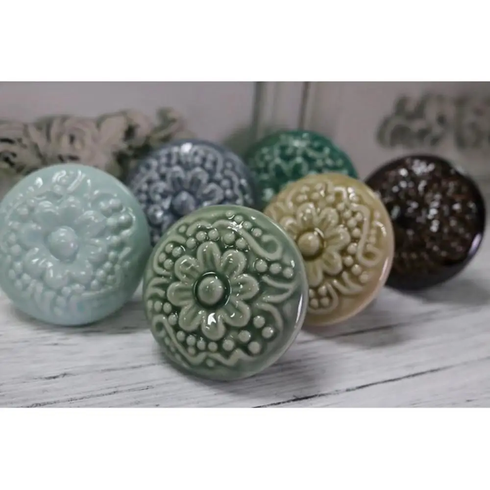 4 шт. круглая керамическая ручка для ящика в стиле ретро | Обустройство дома