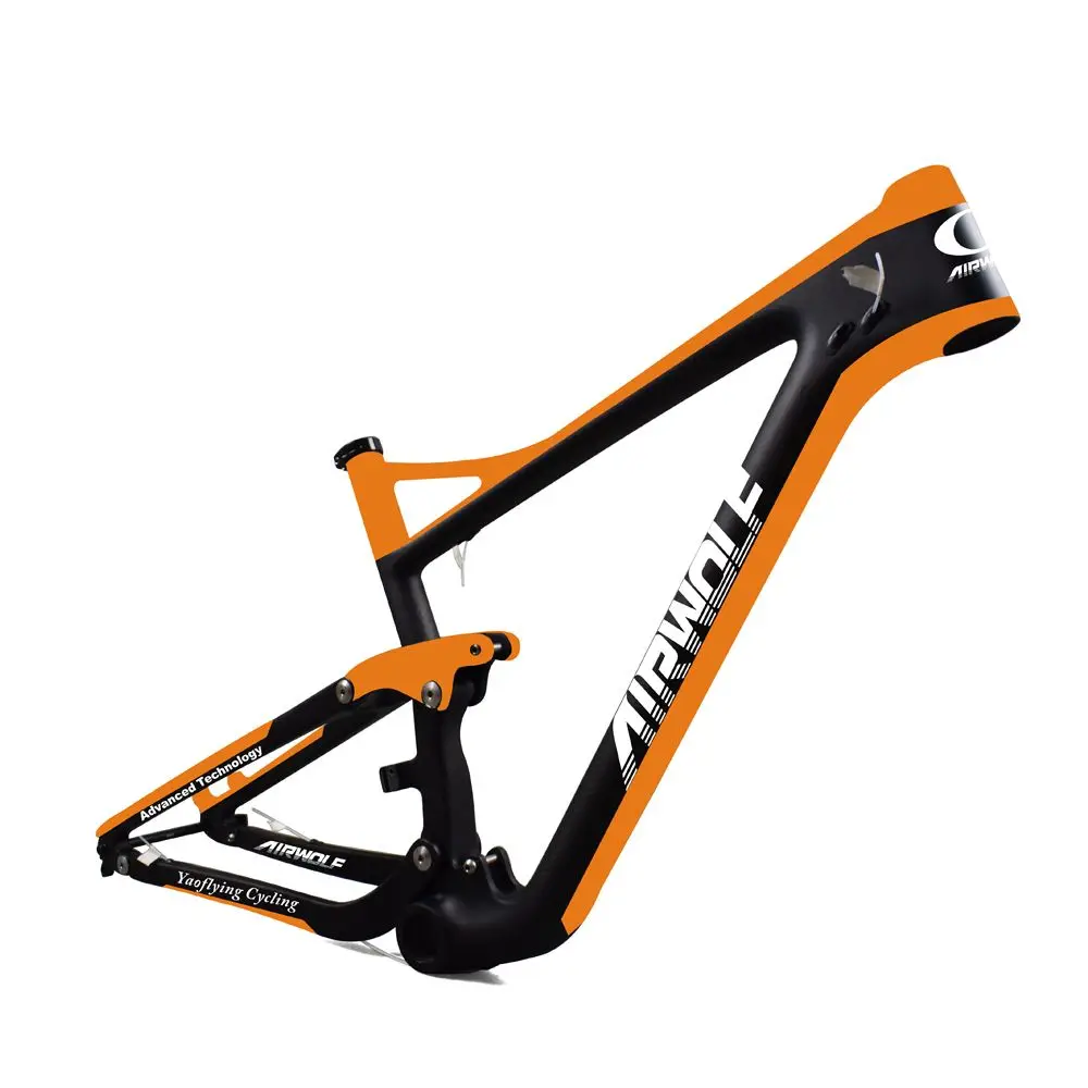 With Color Airwolf карбоновая mtb рама Toray T1000 карбоновая подвеска trail bike 29 велосипедная Рама размер 29er* 2,4 велосипедная Рама 29 карбоновая - Цвет: With Color