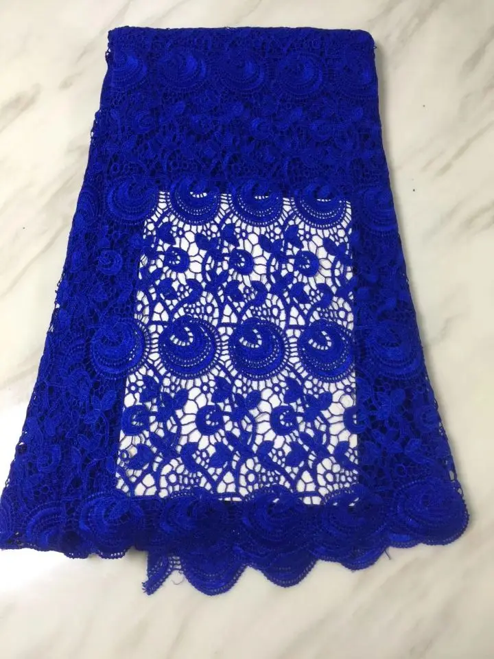 5 ярдов/шт Лидер продаж Африканское водорастворимое гипюровое кружево с белыми