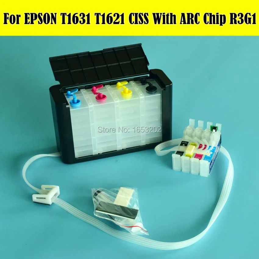 T1631 - T1634 Система непрерывной подачи чернил СНПЧ для принтеров EPSON с подачей на и