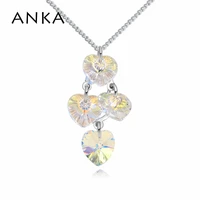 anka hearts crystal pendant necklace beads necklace for women best valentines day gifts crystals from austria 122403